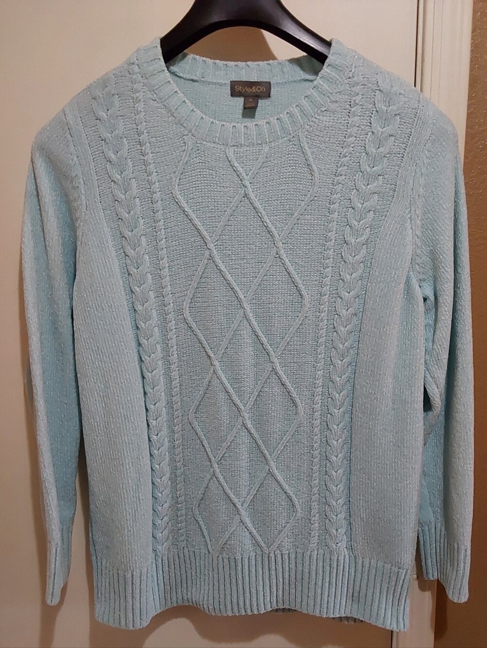 🌺 NEW Style & Co. Chenille Cable Knit Pullover Sweater